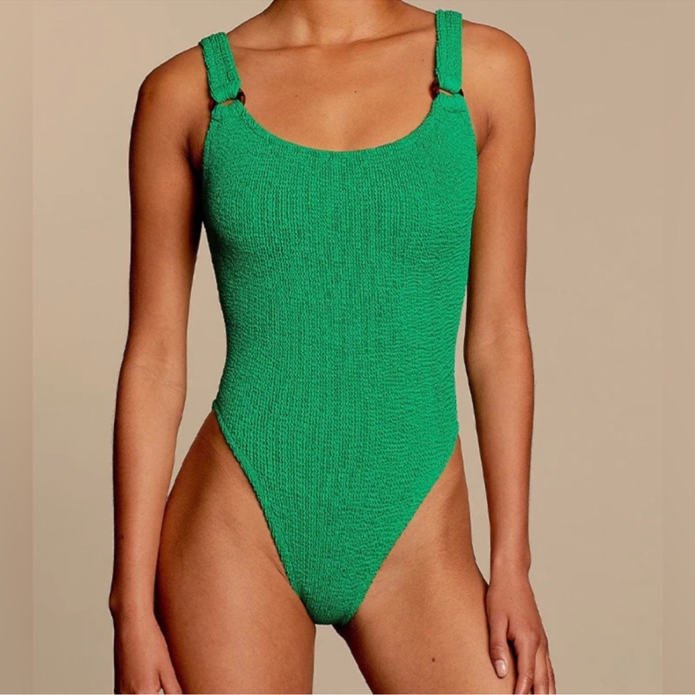 Hunza G. Domino Green one piece.